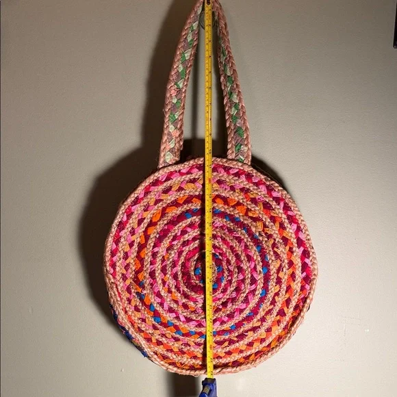 Colorful Spiral Woven Fair Trade Tote Bag - Picture 4 of 6